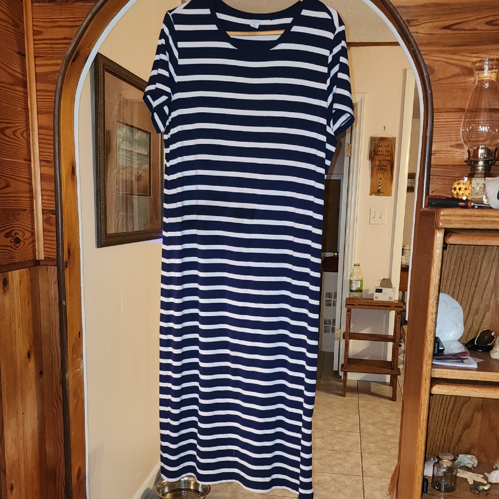 Old Navy Striped Midi Dress